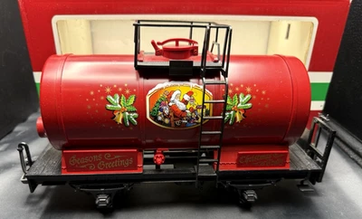 LGB  47400 CHRISTMAS SEASONS GREETINGS SANTA TANK CAR G SCALE IN BOX EXCELLENT - Image 1 of 4