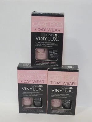 CND MINI DUO CAKE POP 7 DÍAS DE USO VINYLUX ESMALTE Y TOP COAT EN CAJA (LOTE DE 3) Foto 1 de 4