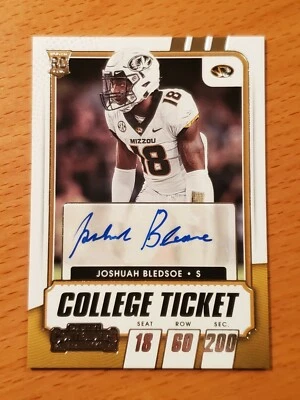 2021 Contenders Draft #255 Joshuah Bledsoe Missouri Patriots Rookie Auto - Image 1 of 2