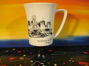 Buckingham Fountain Chicago Illinois Souvenir Footed Irish Coffee Mug - Picture 1 of 7