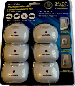 Bell+Howell Ultrasound 6 Pack Pest Repeller Aid Complete Home Kit Brand New - Picture 1 of 9