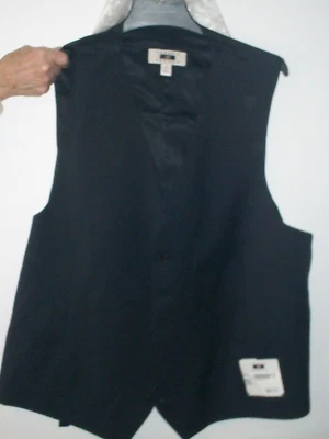NUEVO CON ETIQUETAS CHALECO TRAJE JOSEPH ABBOUD 5 BOTONES MODERNO TALLA 3XL 100% LANA COLOR AZUL MARINO EE. UU. Foto 1 de 4