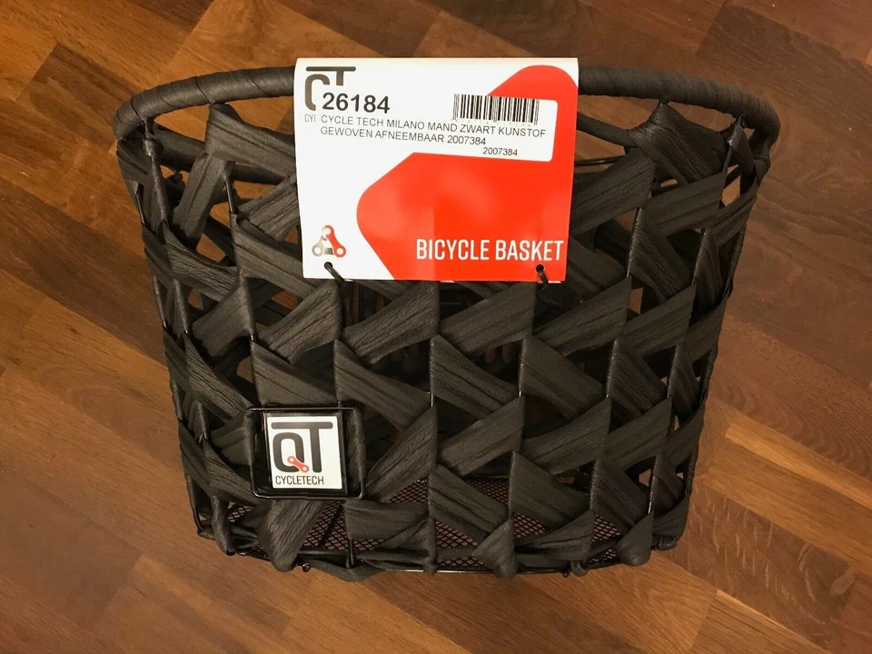 Cycle Tech Fahrradkorb Milano 26 Liter schwarz Kunststoff mit Adapter - NEU - Bild 1 von 4