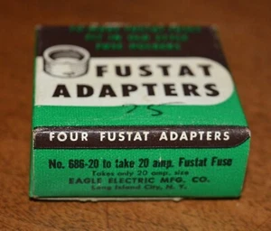 Adaptadores FUSTAT Nº DE COLECCIÓN 686-20 para tomar 20 A Fustat Fuse Eagle Elec. (4) - Imagen 1 de 9