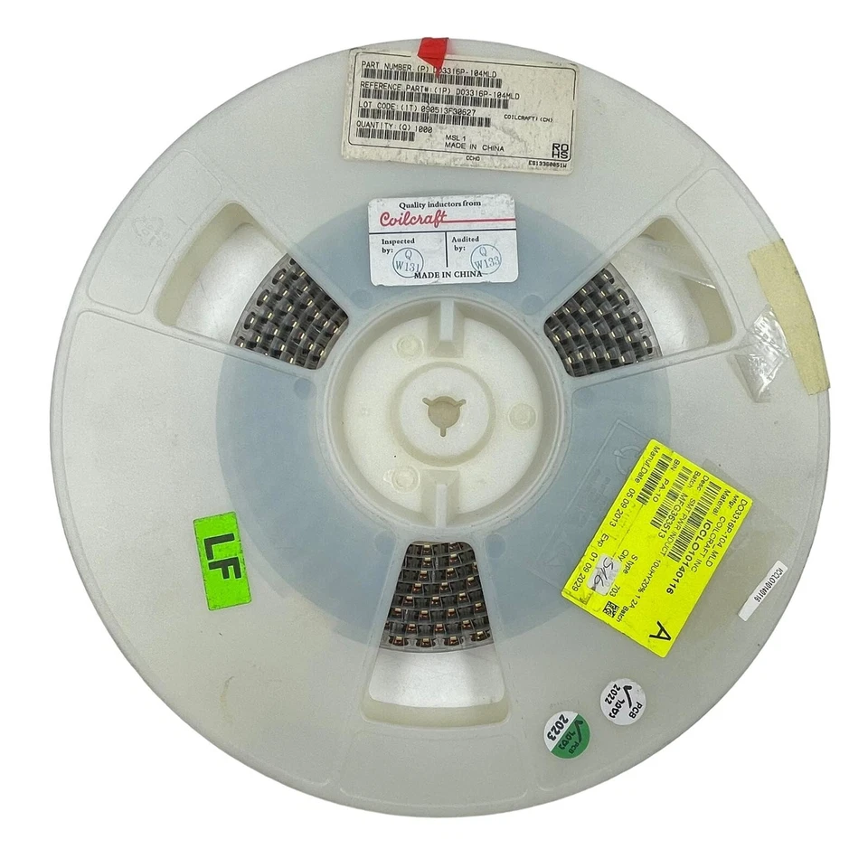 [100 Pcs]  DO3316P-104MLD Coilcraft Power Inductors SMD 100uH 20% 1.3A 280mOhms - Image 1 of 1