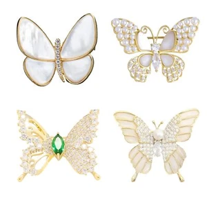 Brooches for Women 4 PCS Butterfly Stylish Brooches and Pins for Women Elegan... - Picture 1 of 8