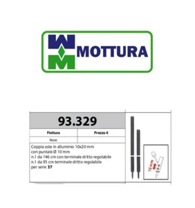 COPPIA ASTE PER FERROGLIETTO MOTTURA SERIE 37 93329N000 - Picture 1 of 3