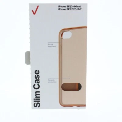 Capa fina Verizon para iPhone SE 3ª geração SE 2ª geração iPhone 8 e iPhone 7 laranja - Imagem 1 de 3