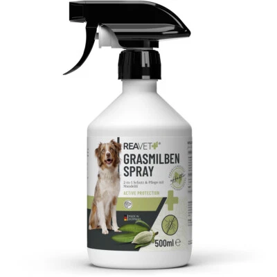 REAVET Grasmilben Spray 500ml für Hunde, Effektiver Parasitenschutz & Pflege - Bild 1 von 4