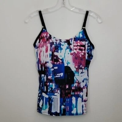 Camiseta de baño Calvin Klein Tankini Artística Multicolor Solo S Foto 1 de 4