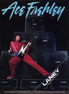 Laney British Amps Ace Frehley 1986 anuncio impreso idea de regalo de Navidad (2419) - Imagen 1 de 1