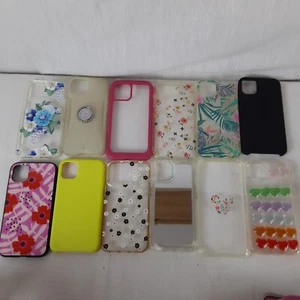 Assorted Lot of iPhone 13 Phone Cases Pink Clear Soft Shell Floral Multi 12 Pc - Picture 1 of 13