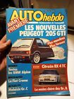 Auto hebdo automobile  1985 les nouvelles Peugeot 205 GTI avant première 