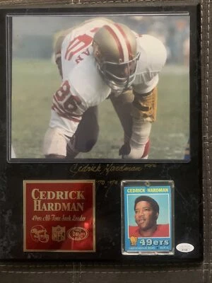 TARJETA FOTOGRÁFICA CEDRICK HARDMAN 49ERS ENMARCADA 8X10 12X15 PLACA DE PARED AUTOGRAFIADA CERTIFICADO DE AUTENTICIDAD Foto 1 de 4