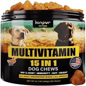 15 in 1 Dog Multivitamin Supplements   Immunity Digestion Joint and Heart Health - Picture 1 of 6