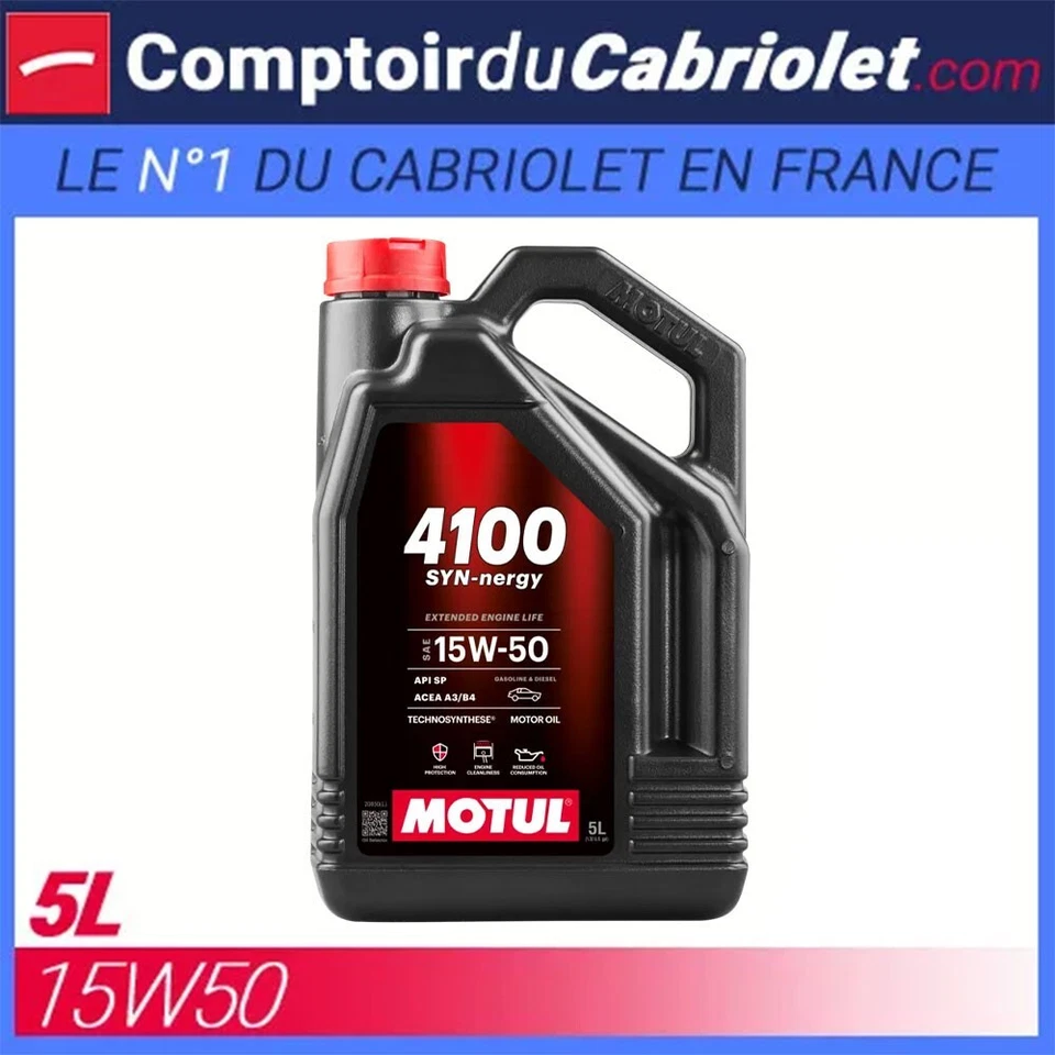 Huile Motul 4100 Power 15W50 - 5L pour moteur 4 Temps - Photo 1/1