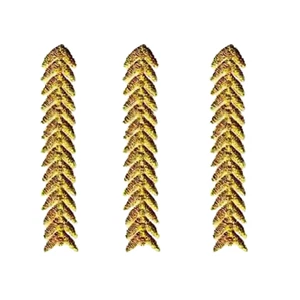 Single Gold Chevron Strip (3-Pack) Iron On Military Patch - Picture 1 of 4
