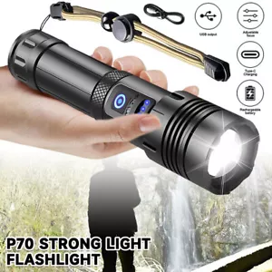 99000000LM Super Bright LED Searchlight Flashlight Rechargeable LED Work Light - Picture 1 of 15