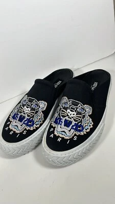 Zapatos sin cordones Kenzo Paris bordados Tiger Mule EU 40 US 8 negros Foto 1 de 4