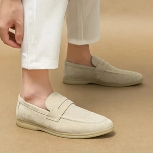 Men's Luxury Loafers Slip-On Moccasins Casual Breathable Wedding Party Shoes - Picture 1 of 15