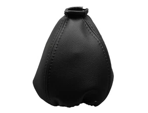 Black Stitch Fits LANCIA YPSILON (2003-2011) Gear Gaiter 100% Leather - Picture 1 of 1