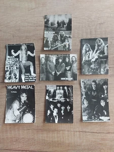 Vintage Iron Maiden Mixed Lot of 7 B&W Photos Cards - Picture 1 of 2