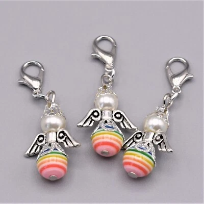 Bastelset 25 Regenbogen Schutzengel Glücksbringer Engel Anhänger Taufe Hochzeit - Bild 1 von 2