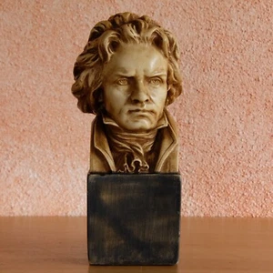 Büste Ludwig Van Beethoven 24cm Skulptur Komponist Vintage Dekoration Kunststein - Picture 1 of 9