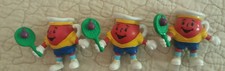 Kool Aid man PVC Figures Kraft General Foods 3 Tennis Players