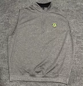 FootJoy Erwachsene L Golfweste meliert grau Nylonmischung grün Baskenmütze Foundation vorne - Bild 1 von 10