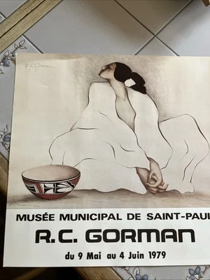 R.C. Póster Gorman Vintage Original Firmado a Mano de 1979 Museo Municipal Francia Foto 1 de 4