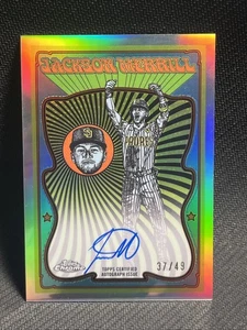 2025 Topps Chrome Jackson Merrill Ultra Violet All-Stars Auto 37/49 PADRES - Picture 1 of 5