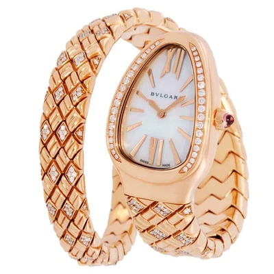 Reloj para dama Bvlgari Serpenti Spiga cuarzo diamante esfera blanca 103656 Foto 1 de 3