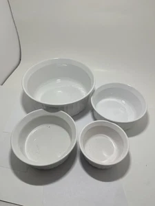 Corning Ware FRENCH WHITE Round Casserole Dish Stoneware Set - Picture 1 of 6