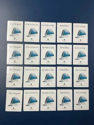 Vintage Apple Computer THINK DIFFERENT STICKERS, 4”x3”, (4) Sets of 5 STICKERS! - Image 1 of 3