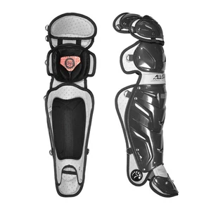 All-Star System Seven 15.5 Inch Adult Baseball Catcher's Leg Guards - Black - Picture 1 of 1