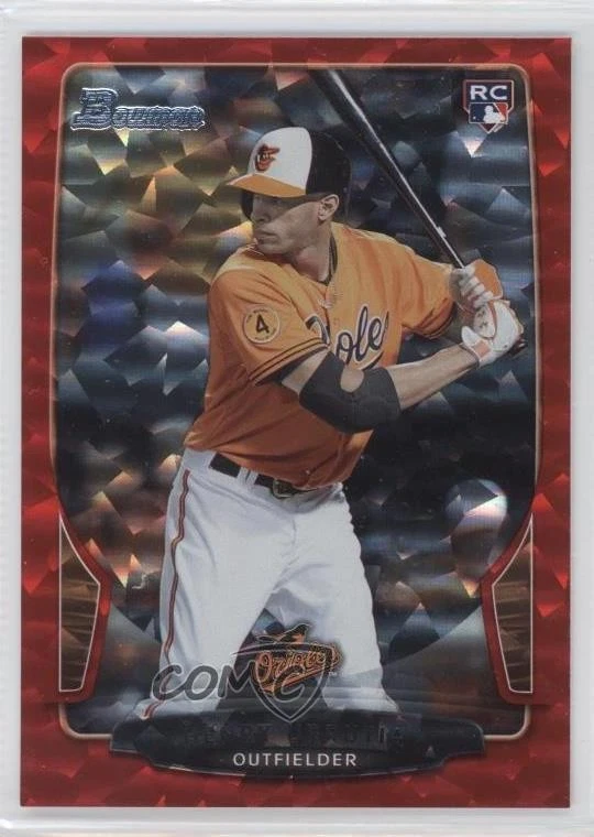 2013 Bowman Draft Red Ice /25 Henry Urrutia #8 Rookie RC - Image 1 of 2