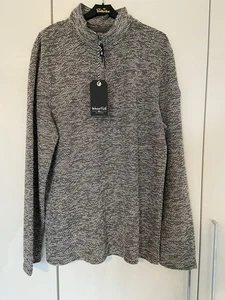Weird Fish Grey Men’s Long Sleeve Zipper Top Size Large - Picture 1 of 6