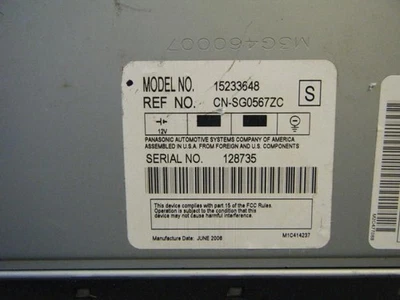 Audio Equipment Radio Rear Audio Control Fits 03-07 HUMMER H2 155619 - Image 1 of 4