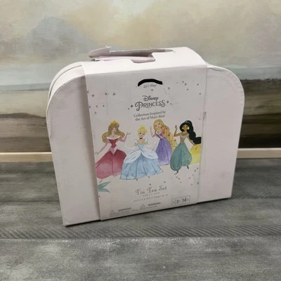 Pottery Barn Kids Disney Princess Tin Princess Tea Set 14-piece Pink Multicolor - Image 1 of 4