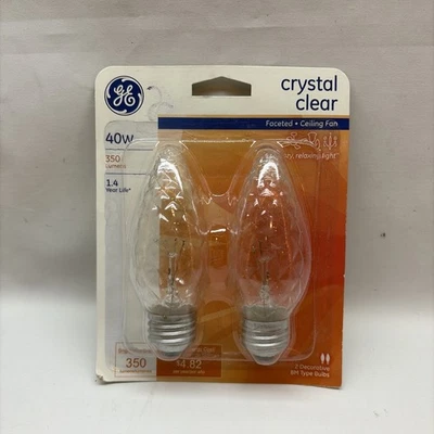 Ge Lighting 40w, 350 Lumen, Faceted, Decorative Ceiling fan Bulbs - Image 1 of 2
