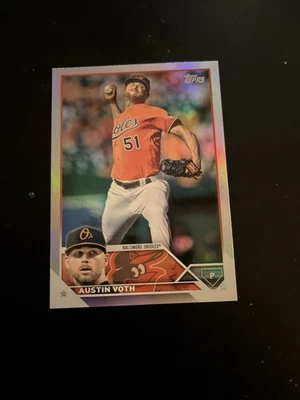 2023 Topps RAINBOW FOIL Austin Voth Baseball Card #647 - Image 1 of 2