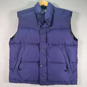 Vintage The North Face Goose Down Puffer Vest Mens Large Purple Mockneck Explore - Picture 1 of 9