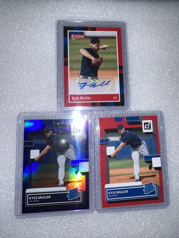 Kyle Muller 2022 Donruss red 1988 retro autograph #/99 & Rated Rookie # /2022 🟣 - Image 1 of 4