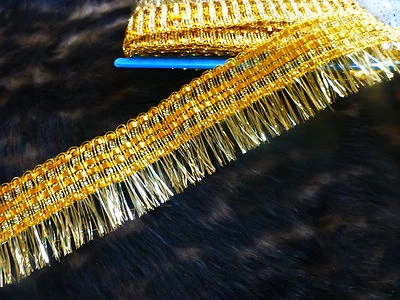 3m,90 galon doré a frange ,neuf ,sacs ,déco ......voir photos plantes du jardin - Photo 1/4