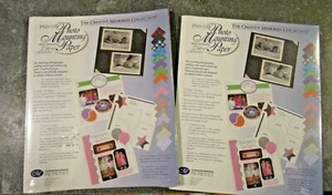 Lot 2 Creative Memories PRINTED PHOTO MOUNTING PAPER 10x12 -17 prints/34 sheets - Picture 1 of 5