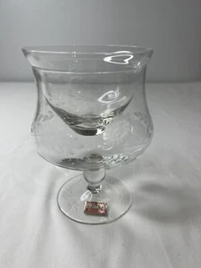 De Colección Cristal AVITRA Bulgaia Corte Floral Tallos Hoja Champán/Camarones Cóctel 5" - Imagen 1 de 4