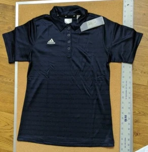 Adidas Women's Collegiate Basics Navy Blue Polo Shirt Size Medium Climalite NWT - Picture 1 of 11