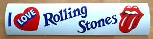 Vtg 1970s Rolling Stones Rock Music Group Bumper Sticker New NOS - Picture 1 of 3