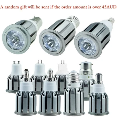 Dimmable E27 E14 GU10 MR16 LED Spotlight Bulbs 5W 7W 10W  Bright Lamps 12V 220V - Image 1 of 4